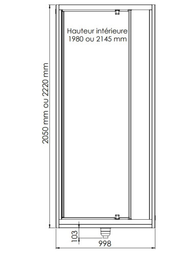 Cabine de douche 1000x800