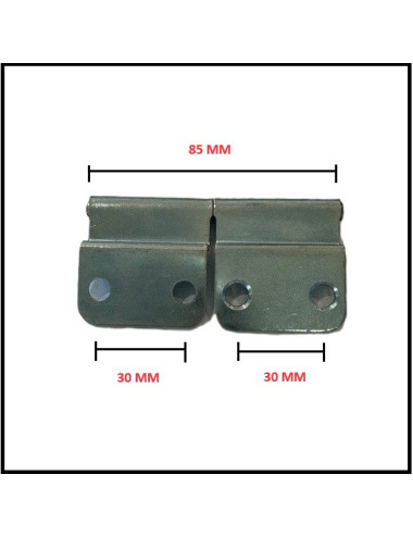 Charnière double en acier zingué Droite MH ANGLAIS
